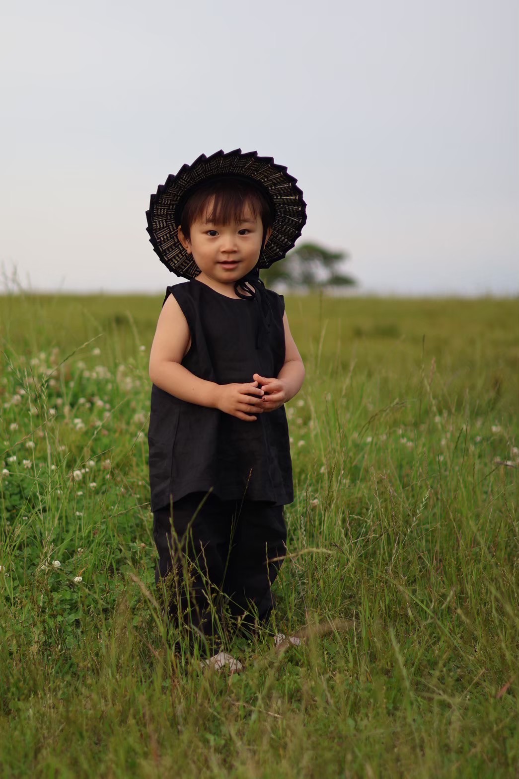リネンセットアップ poupou d'amour 海外子供服 春
