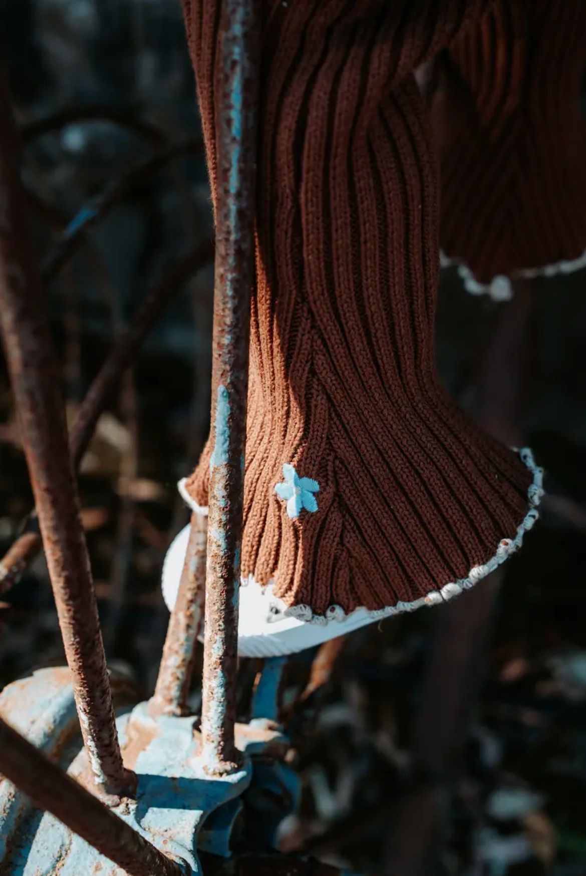 コットンニットベルパンツ