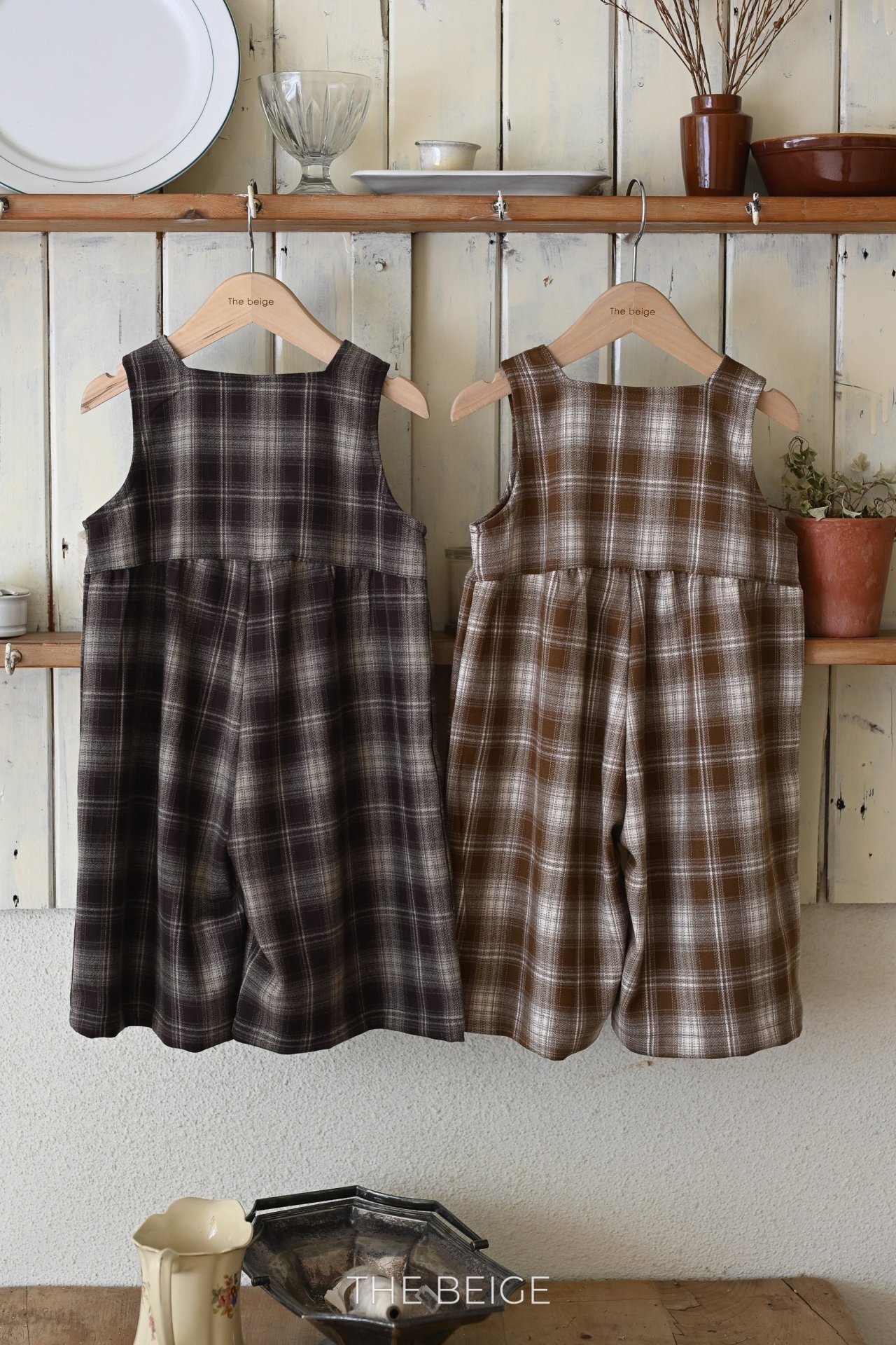 《the beige》Suspender pants