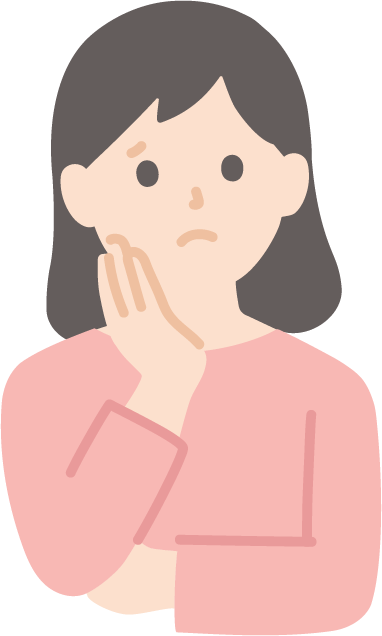 悩む女性のイラスト