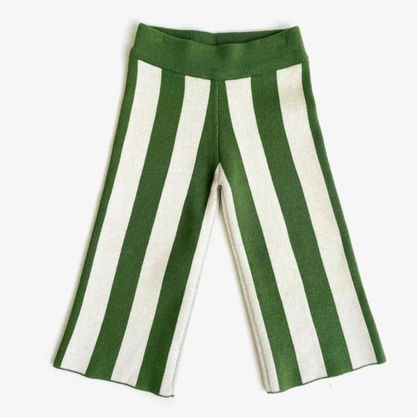 ORGANIC KNIT CLOVER STRIPE PANTS